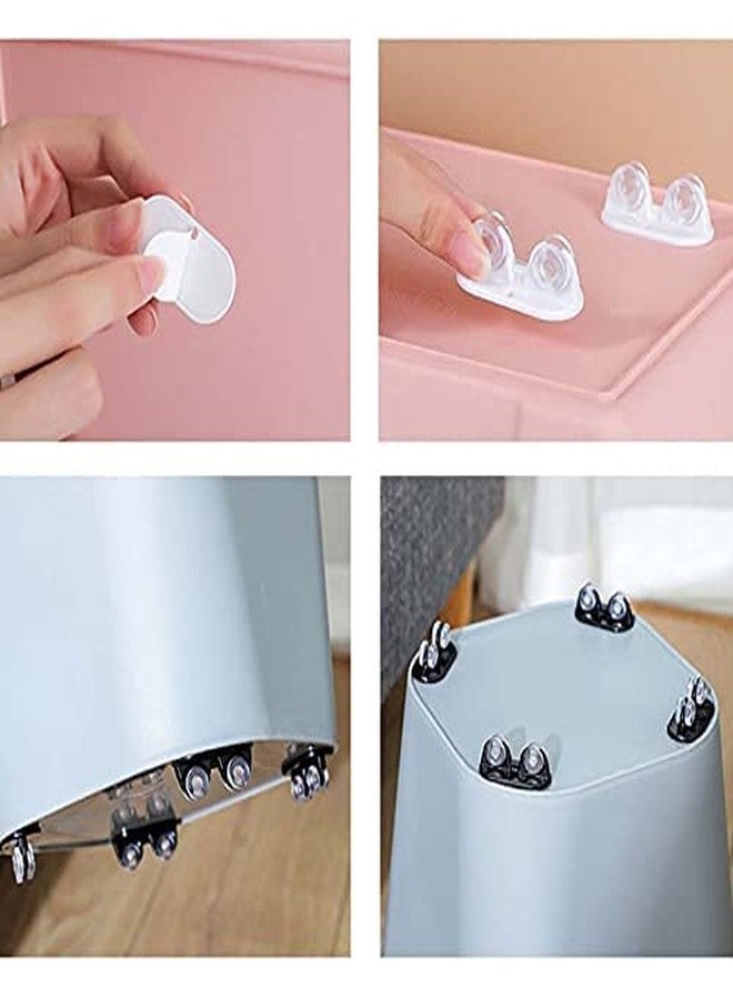 KOYET Self Adhesive Wheels Caster Carton Wheels Boxes Caster Small Caster Paste Plastic Wheel Sticky Caster for Carton Moving Box Slide for DIY Toy Car Bin Storage Container (4PCS Wheels Caster) - Image 5